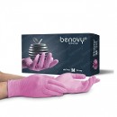 Перчатки нитриловые Benovy Nitrile MultiColor текстурированные, розовые, M (50 пар)