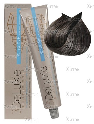 Крем-краска для волос 3DeLuXe 6/1 Темный блондин пепельный, 100 мл