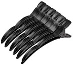 Зажим для волос пластиковые черные 11 см, 6 шт