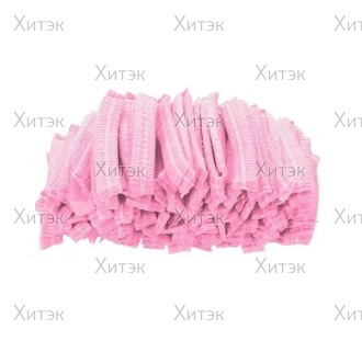 Шапочка медицинская Medicosm "Шарлотта", спанбонд, розовая, в пакете (100 шт)