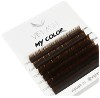 Ресницы темно-коричневые My color Mini D 0.07 7-12 мм 6 линий, микс