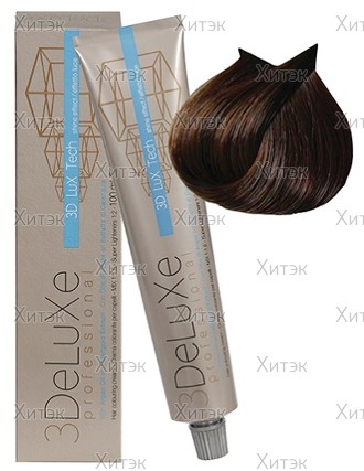 Крем-краска для волос 3DeLuXe 5/3 Светло-каштановый золотистый, 100 мл