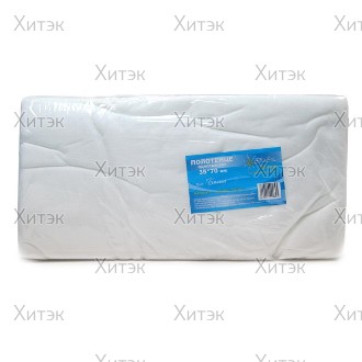 Полотенце малое в пачке 35x70 белый с тиснением спанлейс (50 шт.)