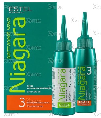 Набор Niagara для химической завивки волос №3 для окрашенных волос, 2*100 мл