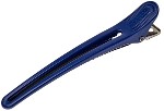 Зажимы для волос алюминий/пластик синие 10 см, 12 шт