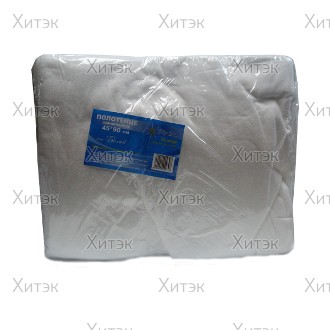 Полотенце большое в пачке 45x90 белый тисненый спанлейс (50 шт)
