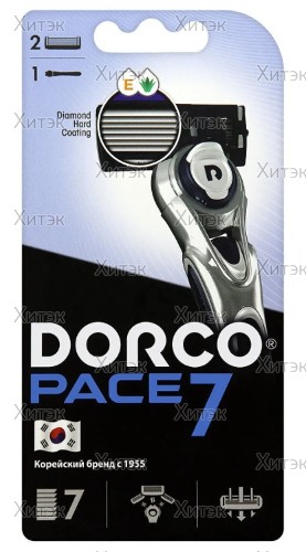 Бритва Dorco PACE 7 (станок + 2 кассеты)