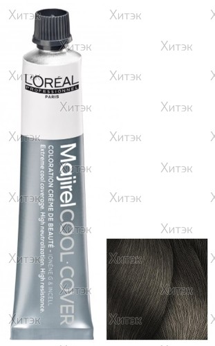 Стойкая краска для волос Loreal Majirel Cool Cover 7.17 блон. пепельно-металлиз., 50 мл
