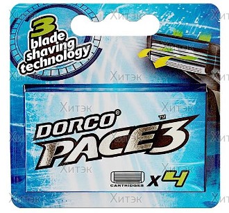 Сменные кассеты Dorco PACE 3, 4 шт