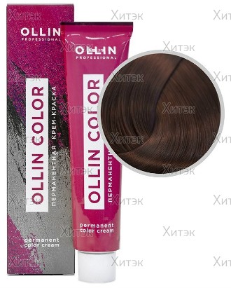 Перманентная крем-краска для волос Ollin Color 7/75 русый коричнево-махаг., 60 мл