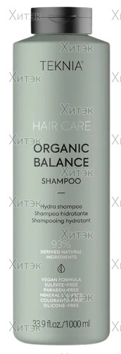 Lakme Бессульфатный увлаж. шампунь для всех типов волос Organic Balance, 1000 мл