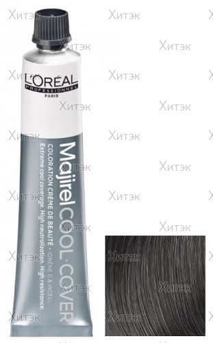 Стойкая краска для волос Loreal Majirel Cool Cover 7.11 блонд. глуб. пеп., 50 мл