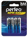 Элемент питания Perfeo LR03/4BL Super Alkaline, 4 шт